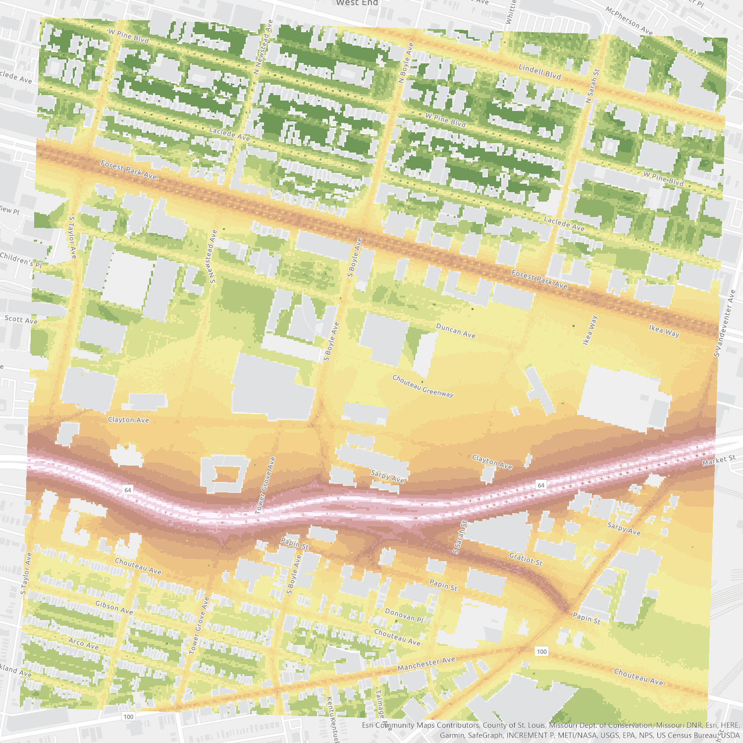 1600m noise map